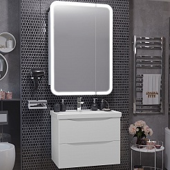 Opadiris Мебель для ванной Элеганс 70 подвесная белая матовая – фотография-1